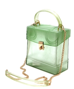 Fashion Jelly Clear Mini Bag 7086 GREEN
